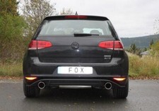 FOX Sportauspuff VW Golf 7 ab Bj 12 starre Hinterachse GTI-Optik re li je 1x90mm