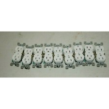 10 PACK LEVITON White Tamper Resistant OUTLET 15A 125V NEW 