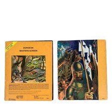 Vintage 1981 TSR Dungeons  Dragons Dungeon Master Screen Tri Fold Set
