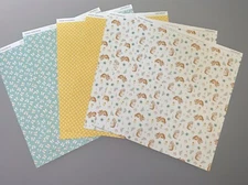 CTMH Paper HONEY BUNNY 12” x 12” Dual Sided Paper 6 Sheets X7302B