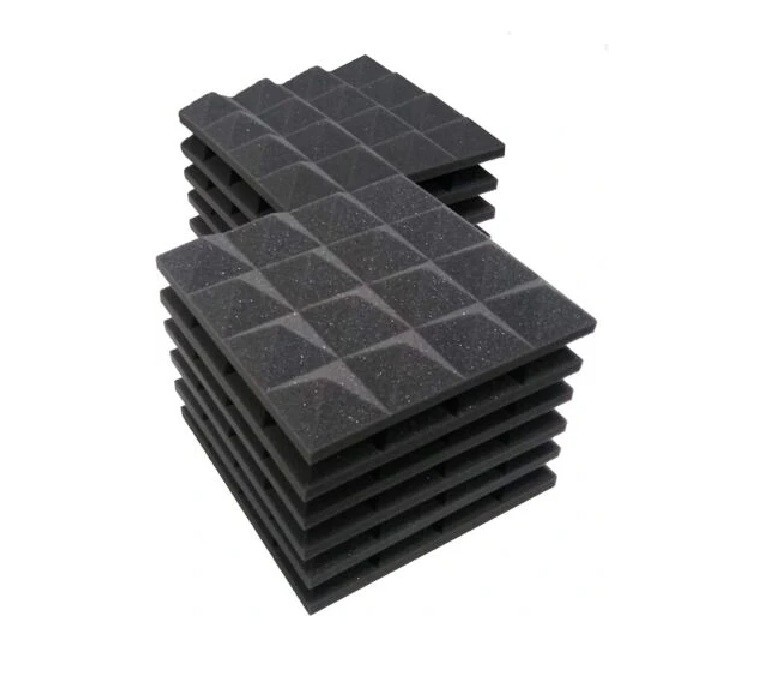 22 Pack Acoustic Foam Panels 12x12x2” Pyramid Soundproof Studio Tiles