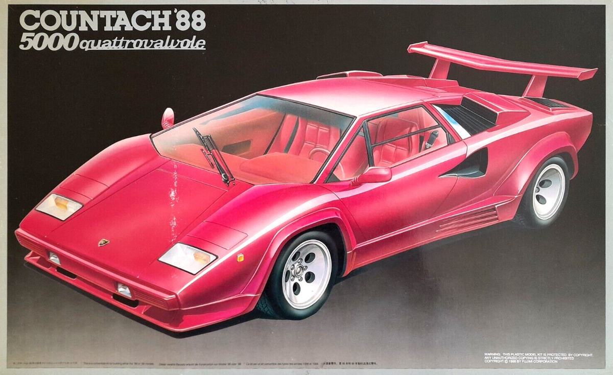 あ*め様 フジミ COUNTACH '88 5000 1/16スケール Lamborghini Countach '88 5000 quattrovalvole in 1:16 scale