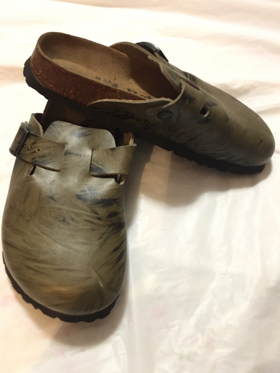 BETULA By Birkenstock BOSTON Green Clog Ladies Sandal Sz 36/L5
