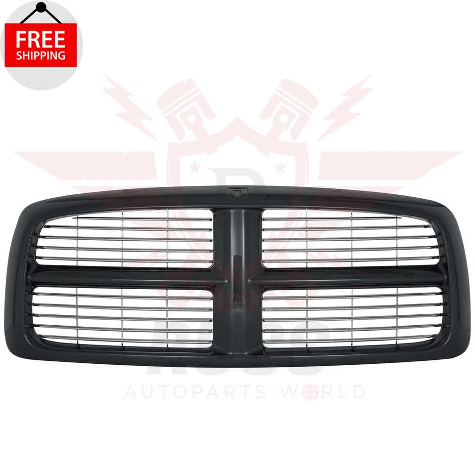 New Front Grille Black Plastic For 2002-2005 DODGE RAM 1500 2500 3500 CH1200259 Foto 2 de 4