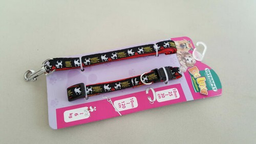 Dog Leash Checker Black Rasta – 4 Fuß (ca. 1,22 M) Lang, 1,5 Zoll Breit, Aus Nylon Mit Stahl-Hardware