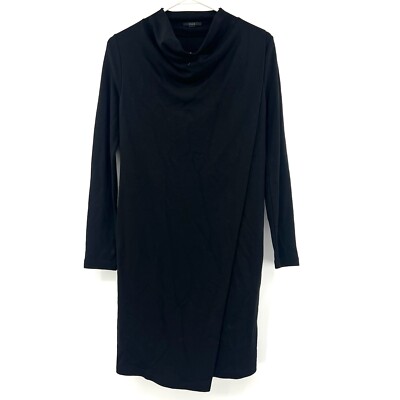long sleeve fitted dresses for women Avec Les Filles Long Sleeve Polo Collar Dress