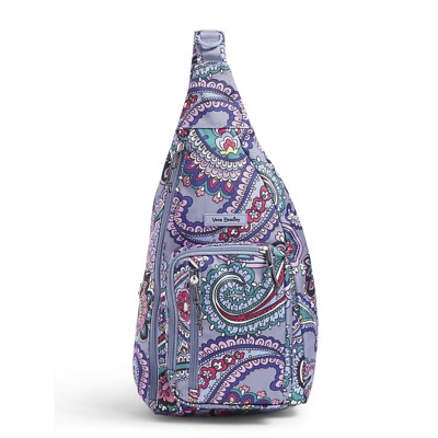VERA BRADLEY lighten up paisley floral sling back pack