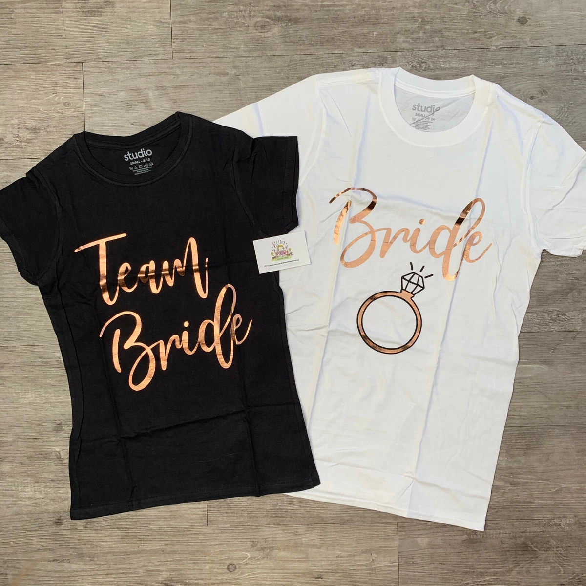 Team Bride Top T Shirt Bridal Ladies Hen Party Wedding Womens Short Sleeve