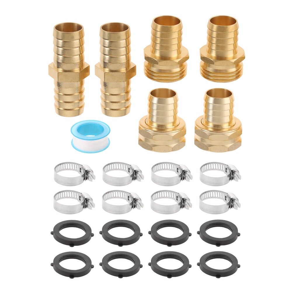 1/2" 5/8" 3/4" Solid Brass Garden Hose Connector Splicer Mender End