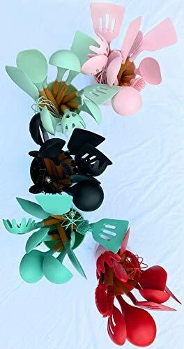 12-piece Silicone Kitchen Utensils with Wooden Handle and Holder