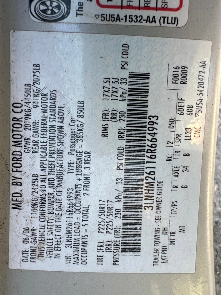 06 LINCOLN ZEPHYR Knee Assembly Right Foto 3 de 4