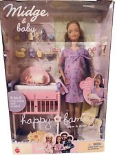 Mattel Happy Family Pregnant Midge and Baby Barbie Doll 2002 NIB