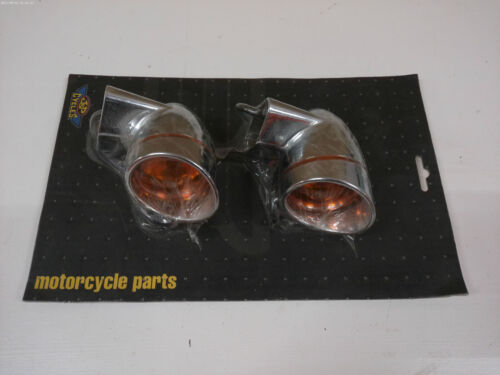 J&P Cycles Visored Bullet Turn Signals For Harley Touring / Softail 1985-2010