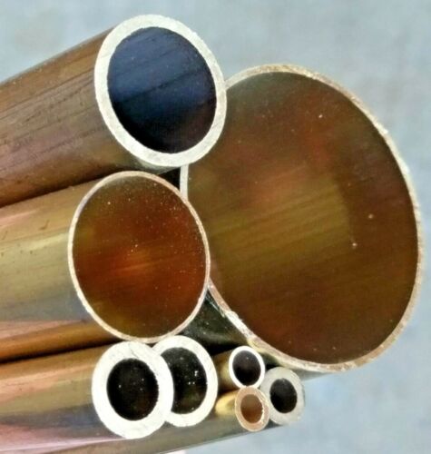 Tubo in ottone tubo rotondo tubo CuZn37 Ms63 *selezionare dimensioni e lunghezza* - Foto 1 di 4