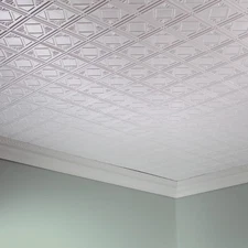 Fasade - 2ft x 4ft Traditional Style #4 Glue Up Ceiling Tile/Panels (5 Pack)