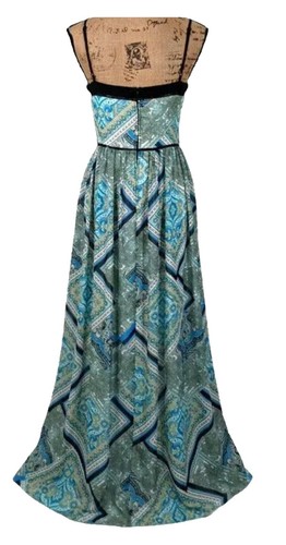 Bisou Bisou Women's Halter Maxi Dress Floral Paisley Print Multicolor Size  8 | eBay