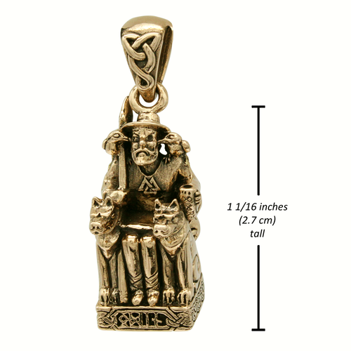 Bronze Odin the All Father Pendant Dryad Design Asatru Norse Runes ...