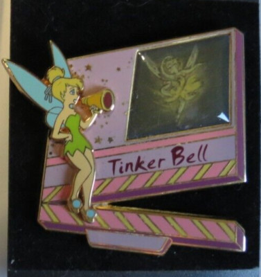 DISNEY DLRP PARIS TINKER BELL ON CLAPBOARD WITH MEGAPHONE LE 1200 PIN