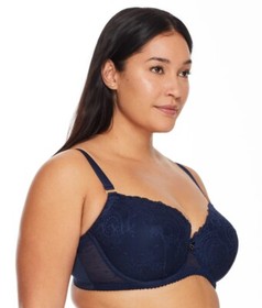 Dita Von Teese NAVY Fiamma Lace T-Shirt Bra, US 42DD/E, UK 42DD