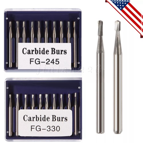 Dental Carbide Burs Tungsten Steel Bur FG # 330 FG #245 for High Speed Handpiece