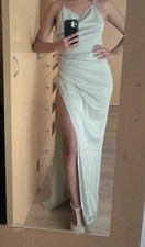 Abendkleid Abiye Cocktailkleid Rückenfrei Beinschlitz V-Ausschnitt