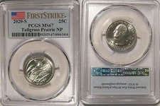 2020 S Tallgrass Prairie NP Quarter 25c PCGS MS67 FIRST STRIKE