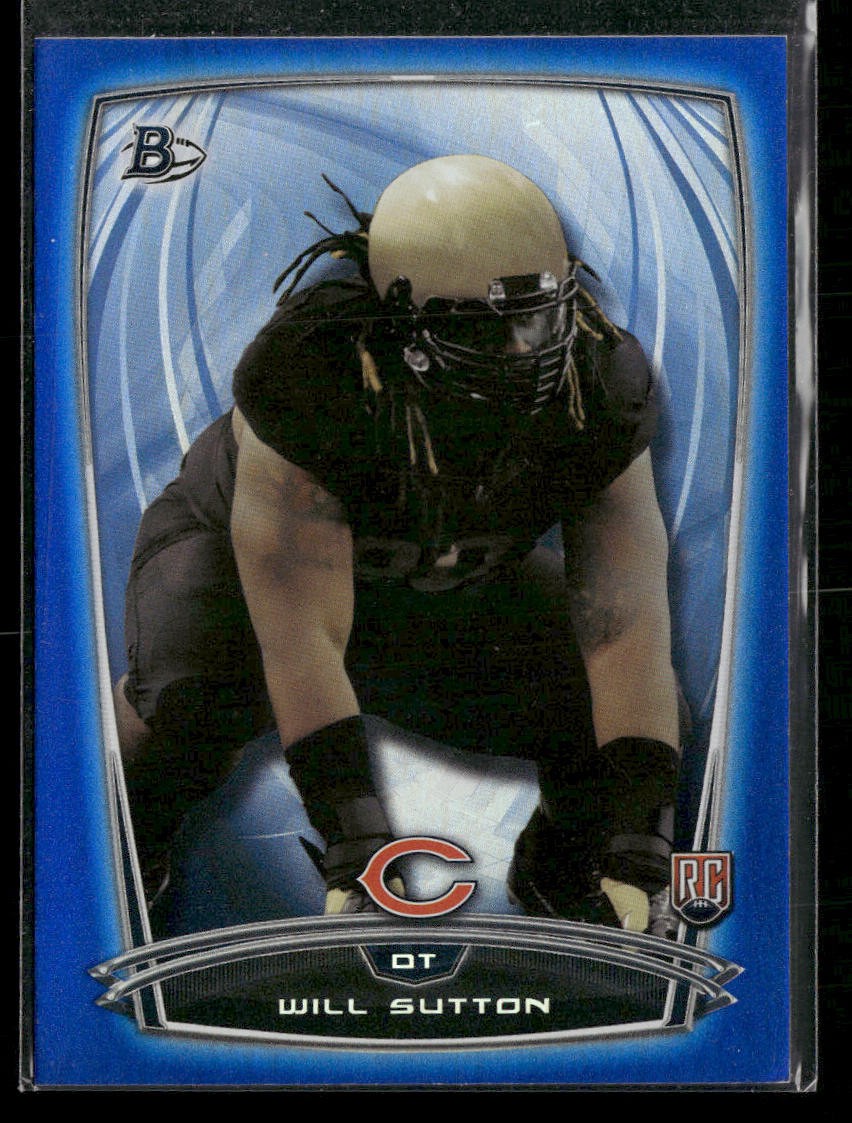 2014 Bowman #84 Will Sutton Rookies Rainbow Blue #/499