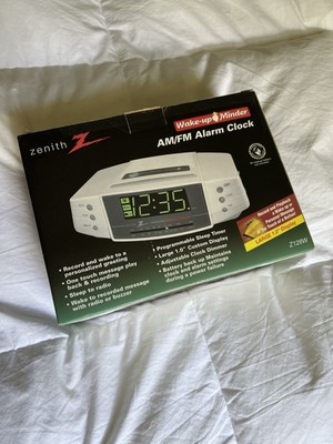 Vintage Old Stock Zenith Z128 Am/fm Radio Wakeup Minder Alarm Clock