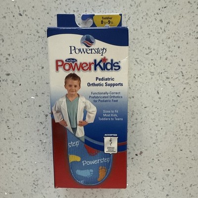 Powerstep Power Kids Pediatric 3/4 Length Orthotic Supports Toddler 8 1/2-9 1/2