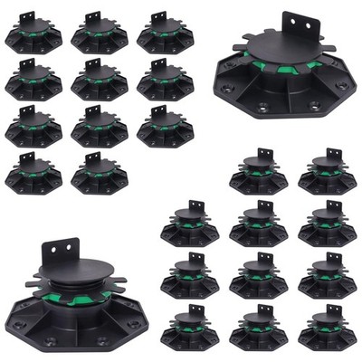 24Pack Adjustable Deck Support Pedestal with Fastener Ring, Deck Foundation Supp