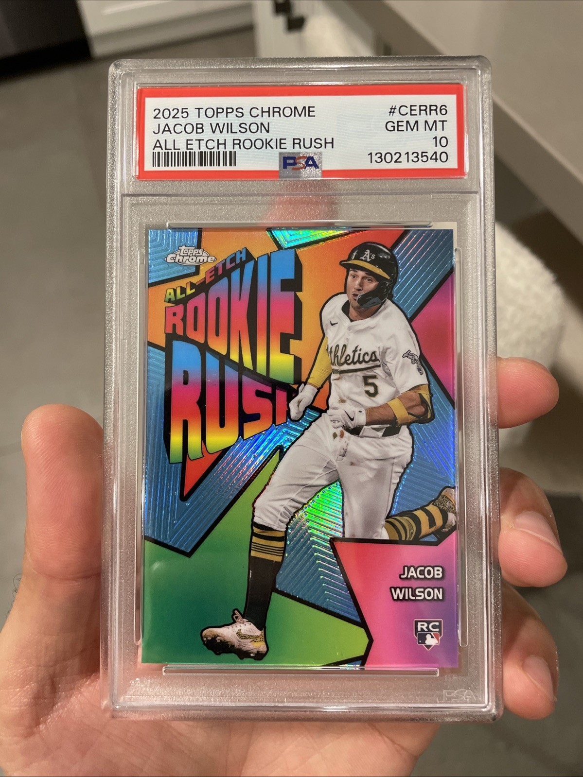 PSA 10 2025 Topps Chrome - All-Etch Rookie Rush Jacob Wilson #CERR-6 (RC)