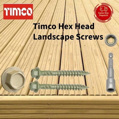 Timco Sechskant-Indexschrauben - Landschaftsschwelle TimberFix Holzbefestigungsschraube