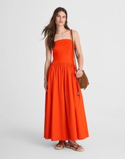 NWT Madewell Poplin Seamed Maxi Dress
