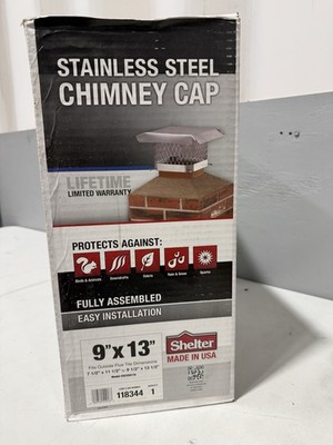 Stainless Steel Chimney Cap Single Flue 9  X 13 