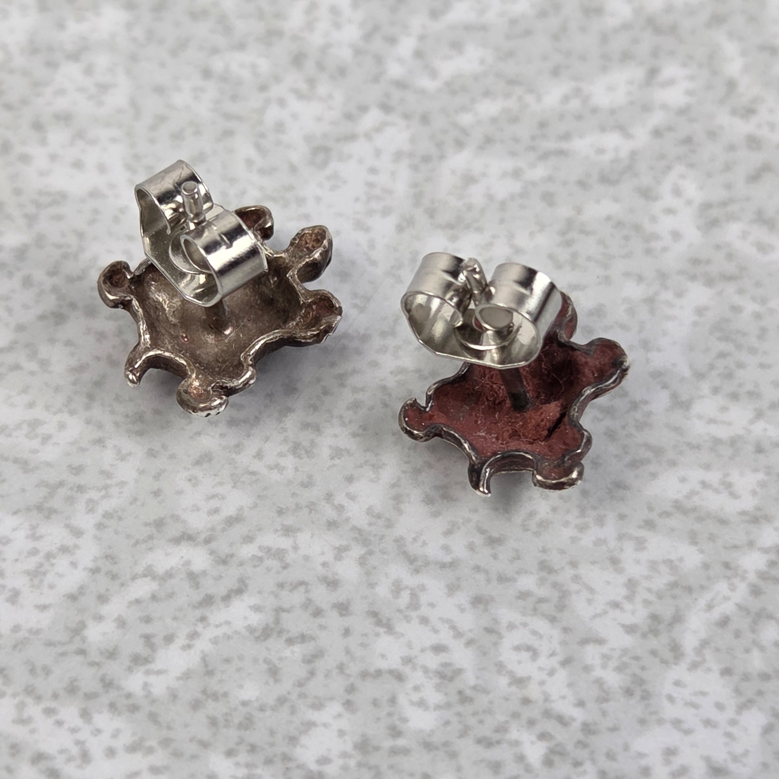 Turtle Earrings Sterling Silver Posts Studs Tiny … - image 4