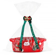 Gift Basket Empty for Christmas, Christmas Decorative Baskets with Gift Bags and