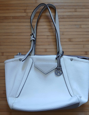 Schöne Schultertasche Henkeltasche FIORELLI EST. 1988, beige, Kunstleder, vegan