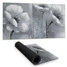 Begin Home Decor C1DM1531GYLOGP 16 x 32 in. Floral  Botanical Gray White Flo...