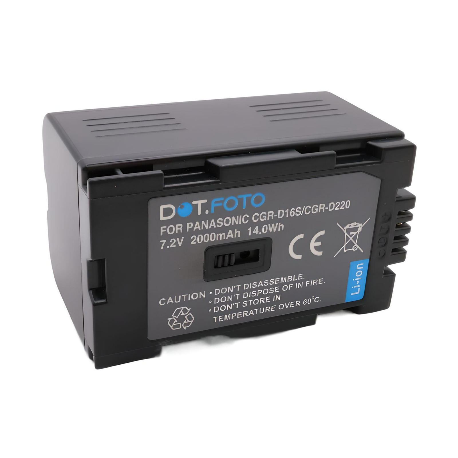 CGR-D16 CGR-D210 CGR-D220 2000mAh Battery for Panasonic NV-DS25 DS77 GS11 GS15