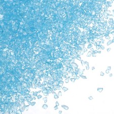 Crushed Glass Glitters Colorful Irregular Glass Chips Chunky Stones Lake Blue