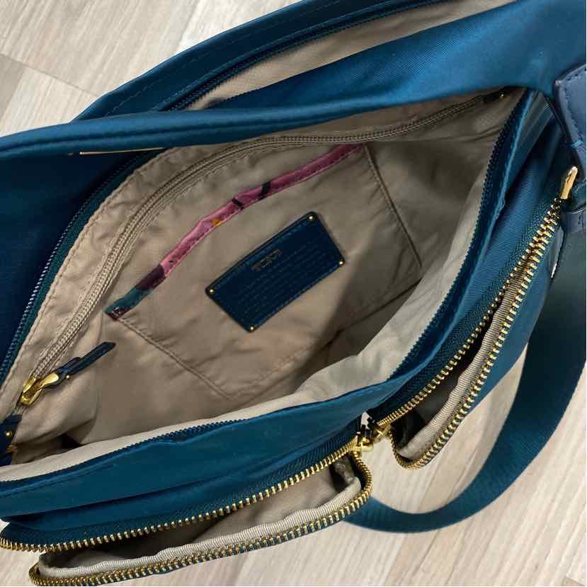 Tumi Teal Solid Crossbody Handbag - image 9