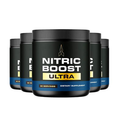 (5-Pack) Nitric Boost Ultra Powder - Nitric Oxide Powder Energy Support Formula
