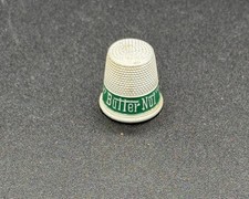 BUTTER NUT "THE COFFE DELICIOUS" Aluminum Advertising Sewing Thimble