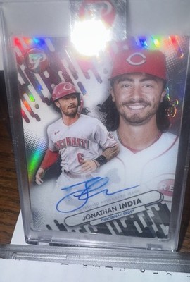 2023 Topps Pristine Jonathan India Fresh Faces Auto #FFA-JI Reds