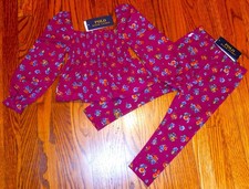 POLO RALPH LAUREN AUTHENTIC TODDLERS GIRLS BRAND NEW ORIGINAL 2Pc SET Sz 3T, NWT