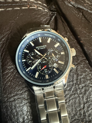 Seconda Dual Time Stainless Steel Men's Watch