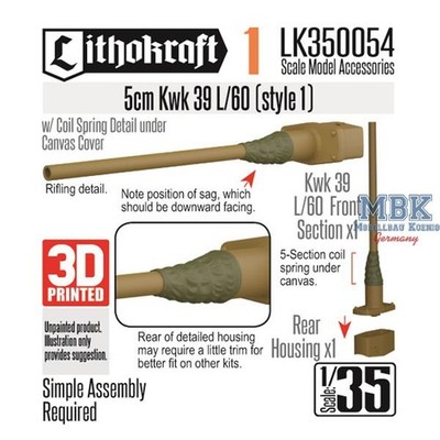 Lithokraft LK350054 5cm Kwk 39 L/60 w/ Canvas & 5 sec Coil Spring #1
