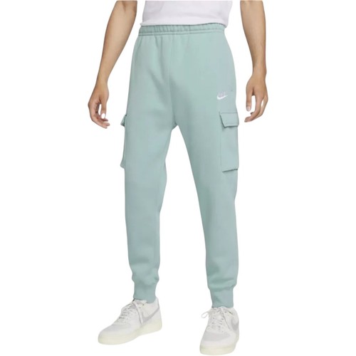 Nike Club Fleece 2 PC Sweatsuit Men's Size XL Hoodie Cargo Joggers Set Turquoise - Picture 4 of 14