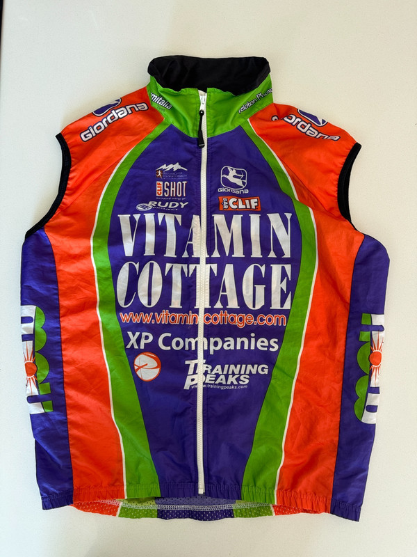 Natural Grocers Cyling Vest Men Medium S2 Giordana Wind Resistant