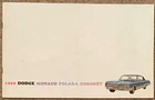 DODGE RANGE LF USA Car Sales Brochure 1968 #DE68-24 MONACO Polara